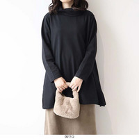 【WEB/一部店舗限定】 ソフト裏毛オフタートルチュニック