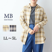 オンブレーチェックバックシャンソフトネルシャツ