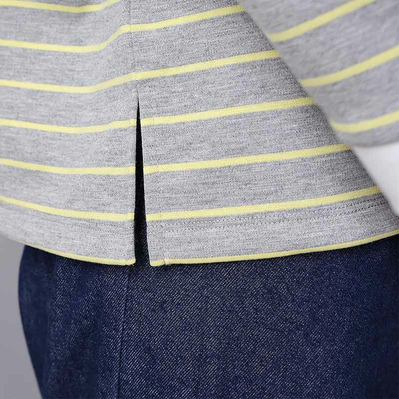 裏起毛バンドカラーボーダーカットソー15