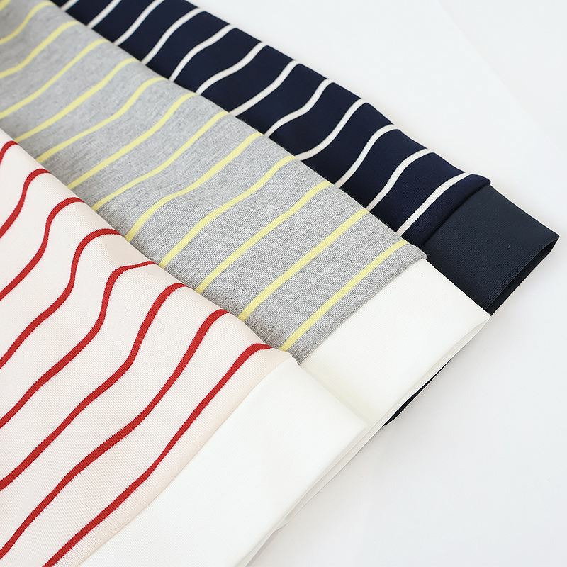 裏起毛バンドカラーボーダーカットソー16