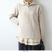 ブークレビッグカラーニットプルオーバー