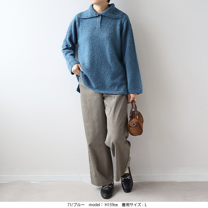 ブークレビッグカラーニットプルオーバー6