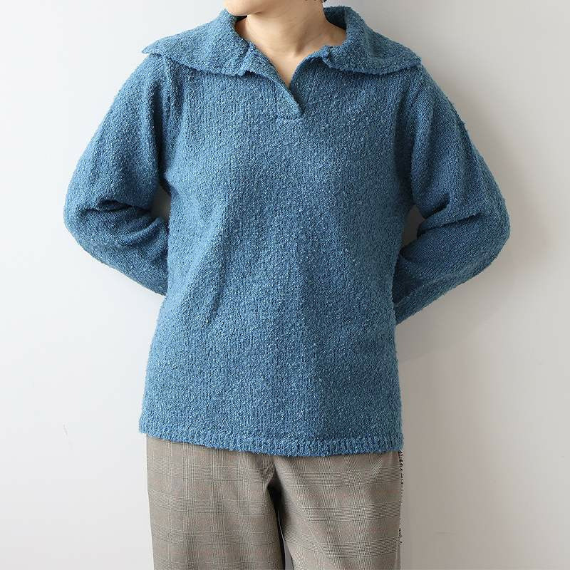 ブークレビッグカラーニットプルオーバー7