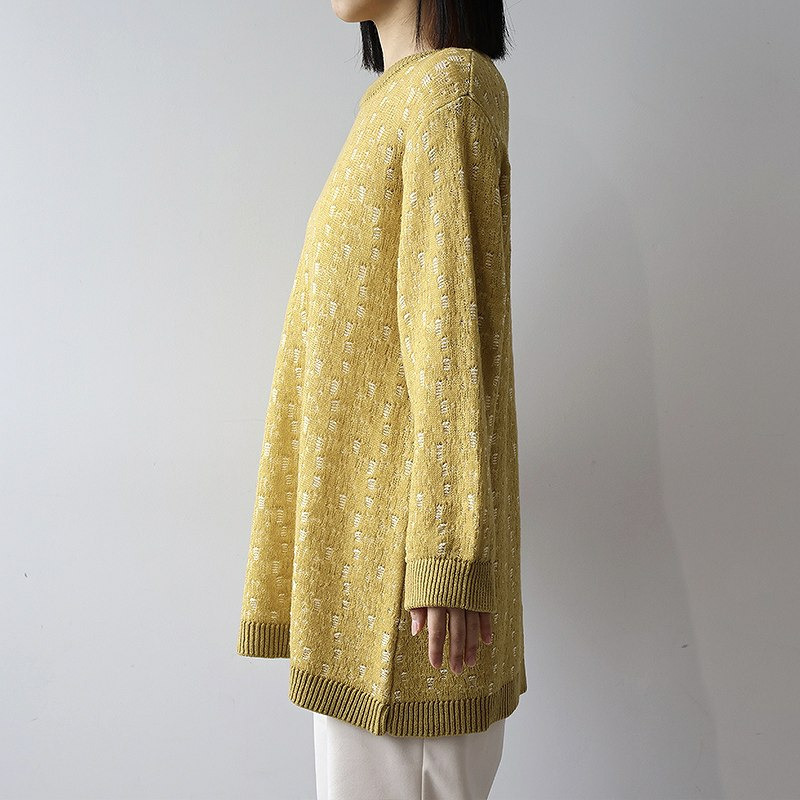 針抜きジャガードニットチュニック14