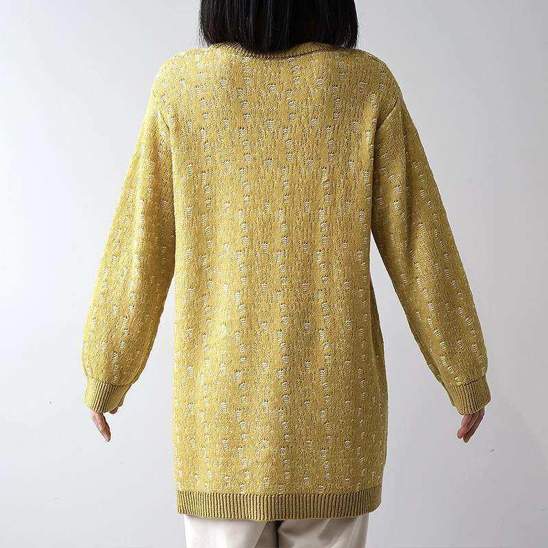 針抜きジャガードニットチュニック15