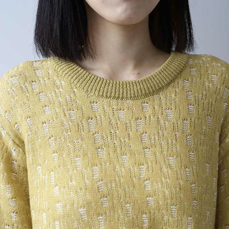 針抜きジャガードニットチュニック16