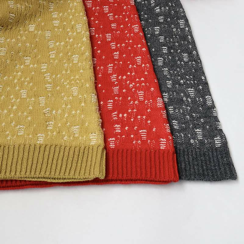 針抜きジャガードニットチュニック17