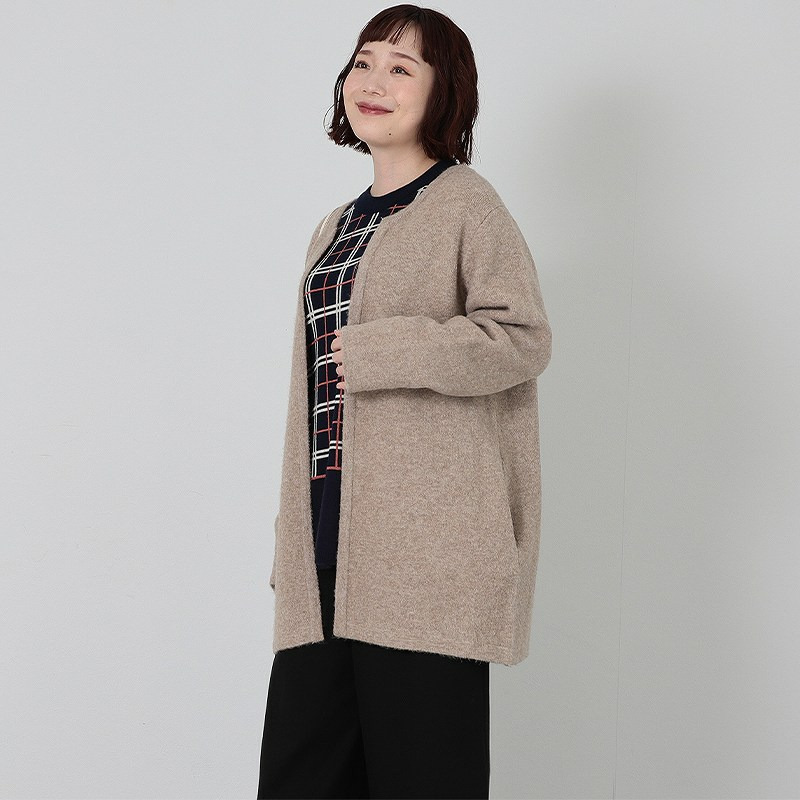 【WEB/一部店舗限定】 フワモチノーカラーニットジャケット11