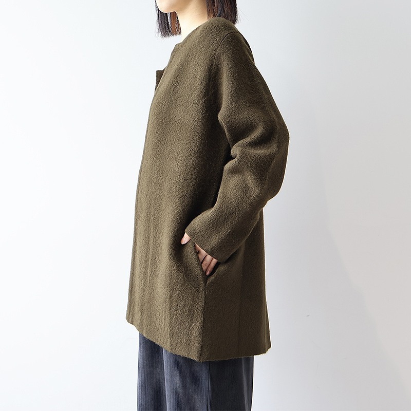 【WEB/一部店舗限定】 フワモチノーカラーニットジャケット14