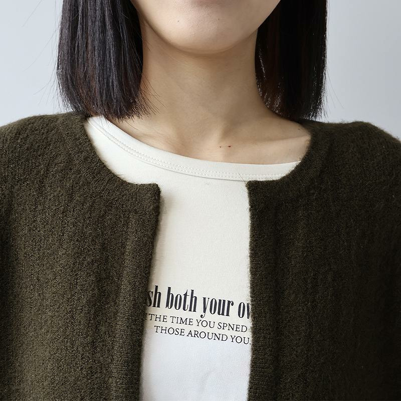 【WEB/一部店舗限定】 フワモチノーカラーニットジャケット16