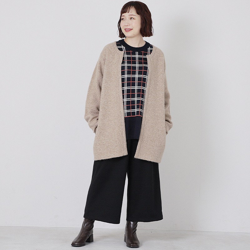 【WEB/一部店舗限定】 フワモチノーカラーニットジャケット7