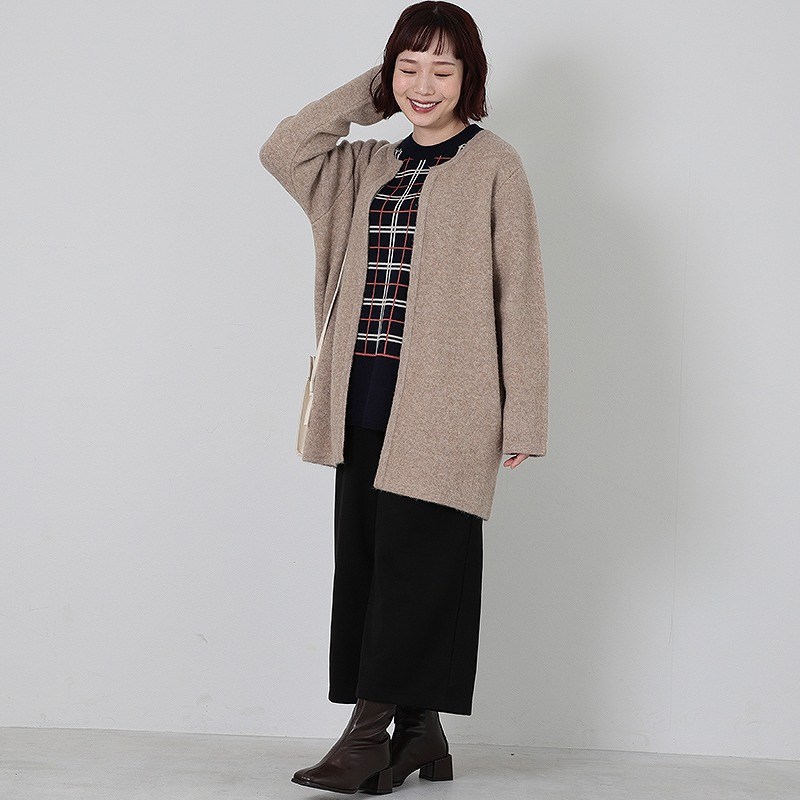 【WEB/一部店舗限定】 フワモチノーカラーニットジャケット8