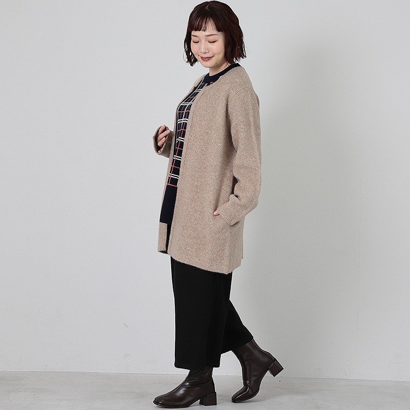 【WEB/一部店舗限定】 フワモチノーカラーニットジャケット9