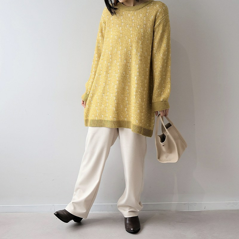 柔らかニットストレートパンツ6