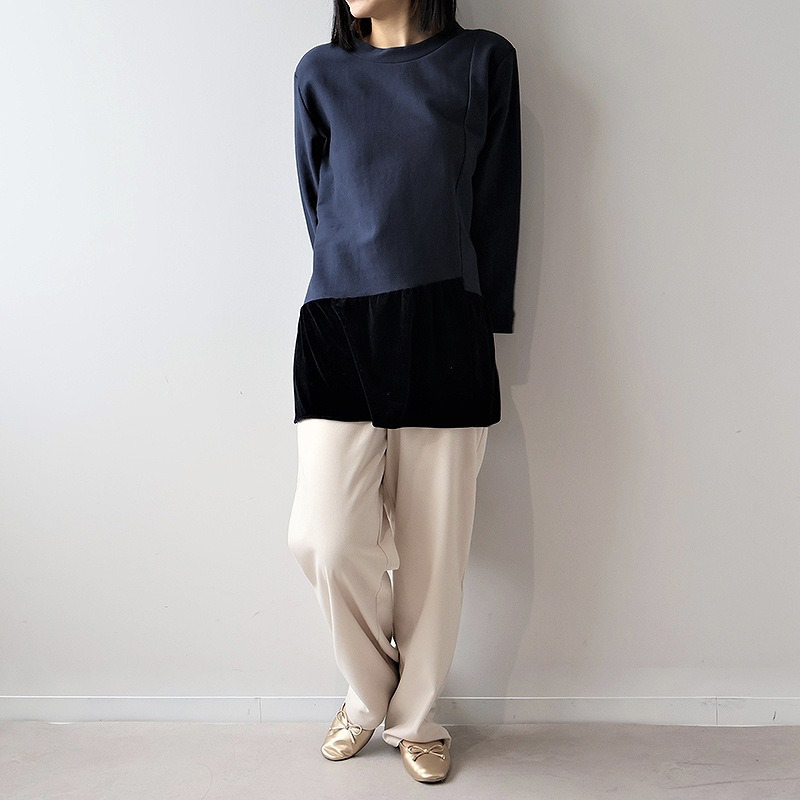 柔らかニットストレートパンツ7