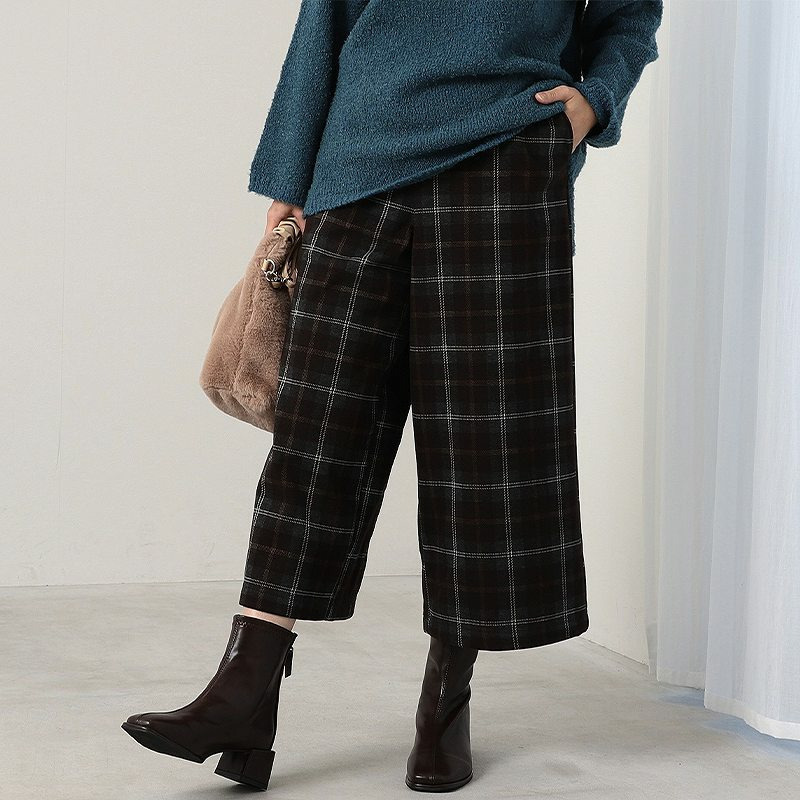 【WEB/一部店舗限定】 裏起毛ニットワイドパンツ11