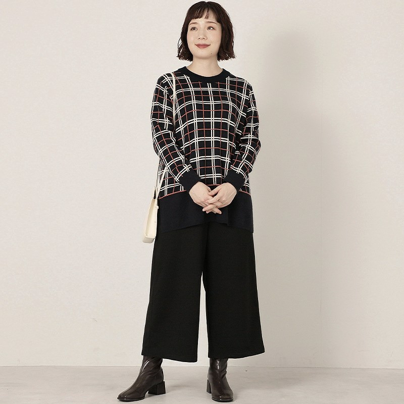 【WEB/一部店舗限定】 裏起毛ニットワイドパンツ3