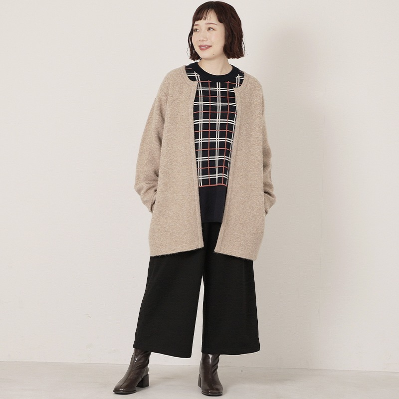 【WEB/一部店舗限定】 裏起毛ニットワイドパンツ7