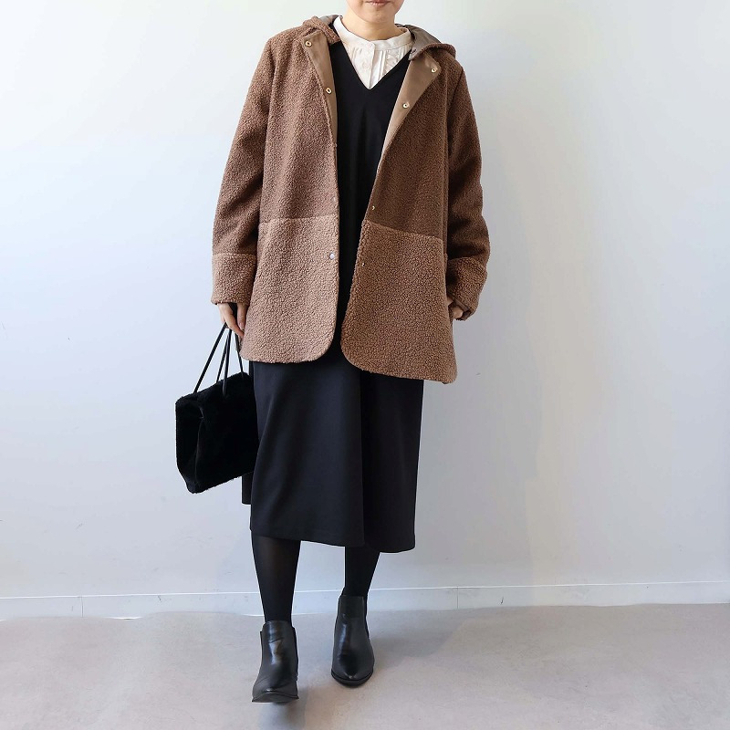 ミックスボアフーテッドジャケット11