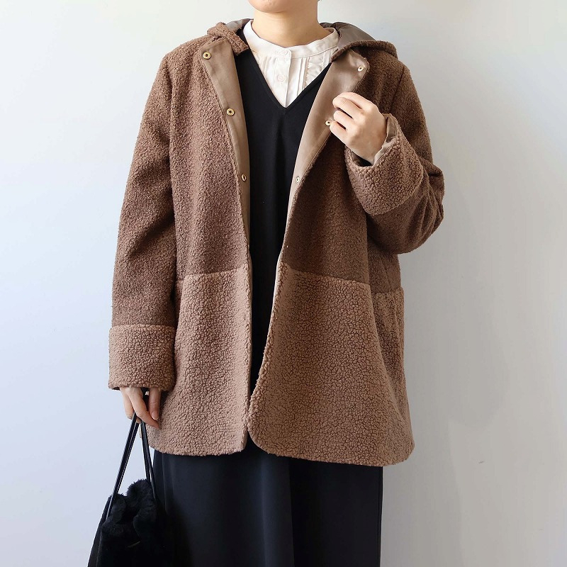 ミックスボアフーテッドジャケット12