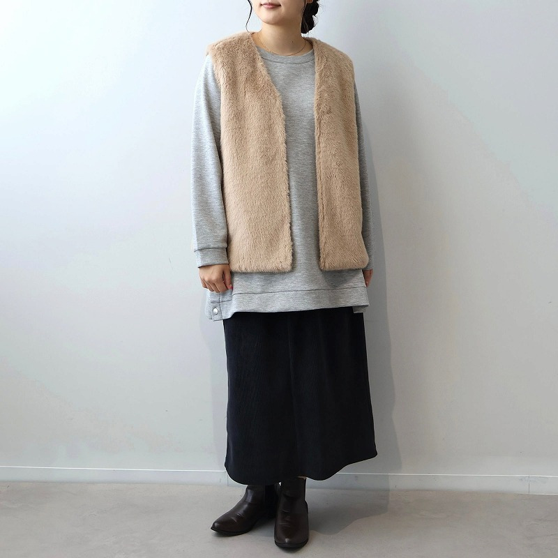 ふっくらダンボールニットサイドボタンチュニック11