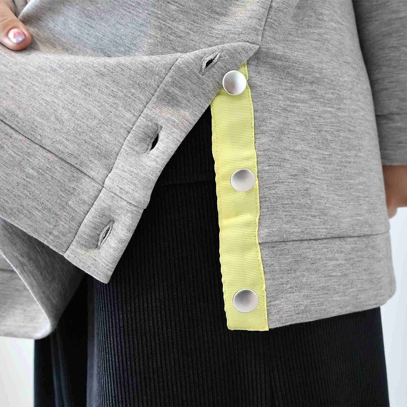 ふっくらダンボールニットサイドボタンチュニック16