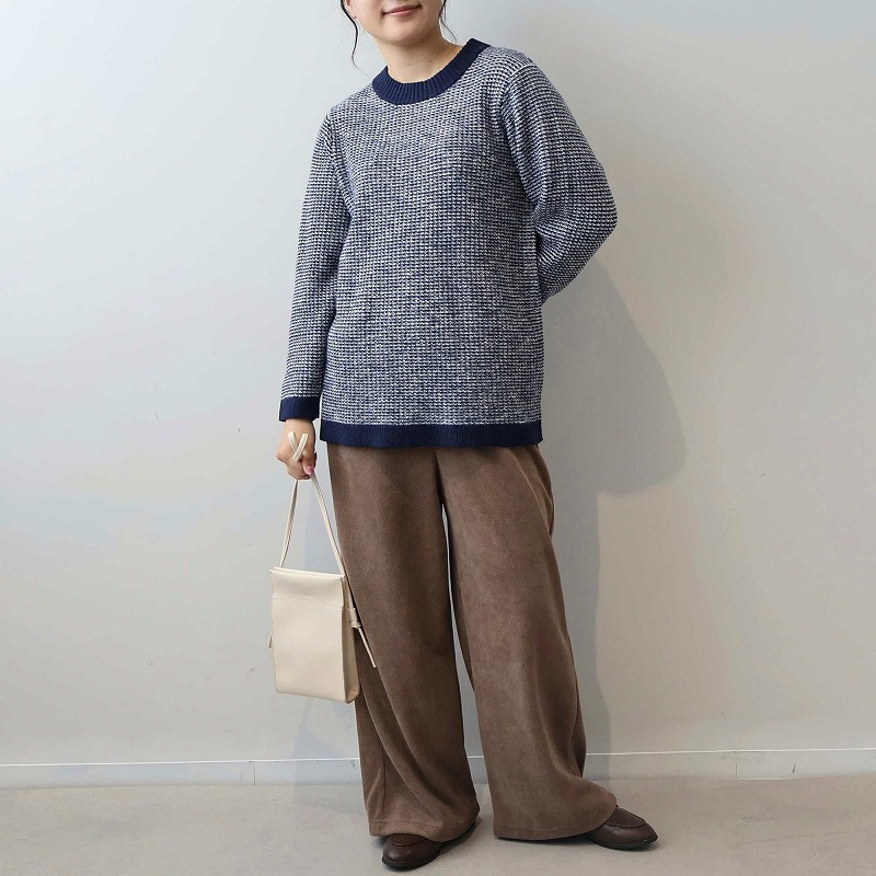 タック編みニットプルオーバー13