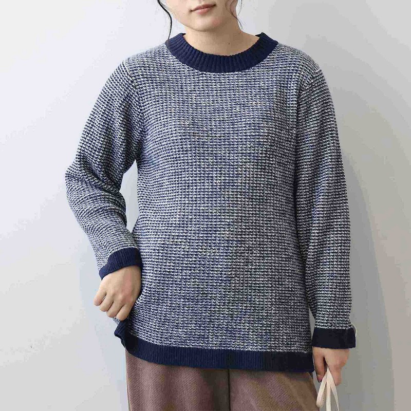 タック編みニットプルオーバー15