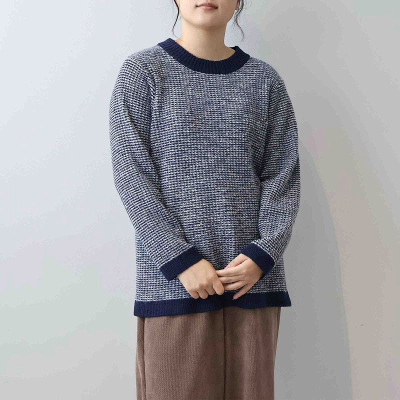 タック編みニットプルオーバー16