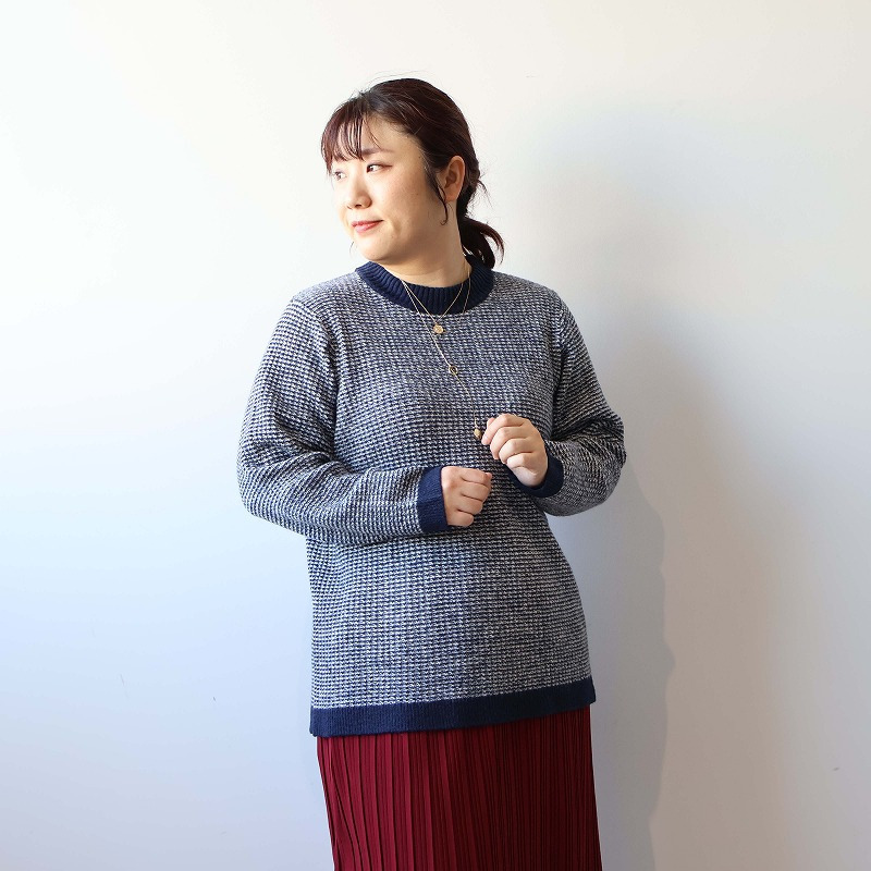 タック編みニットプルオーバー6
