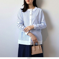 ふわ軽ニットラウンドネックカーディガン LL/3L/4L/5L MB mint breezeミントブリーズ