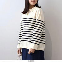 ふわ軽ニットスキッパーポロ LL/3L/4L/5L MB mint breezeミントブリーズ