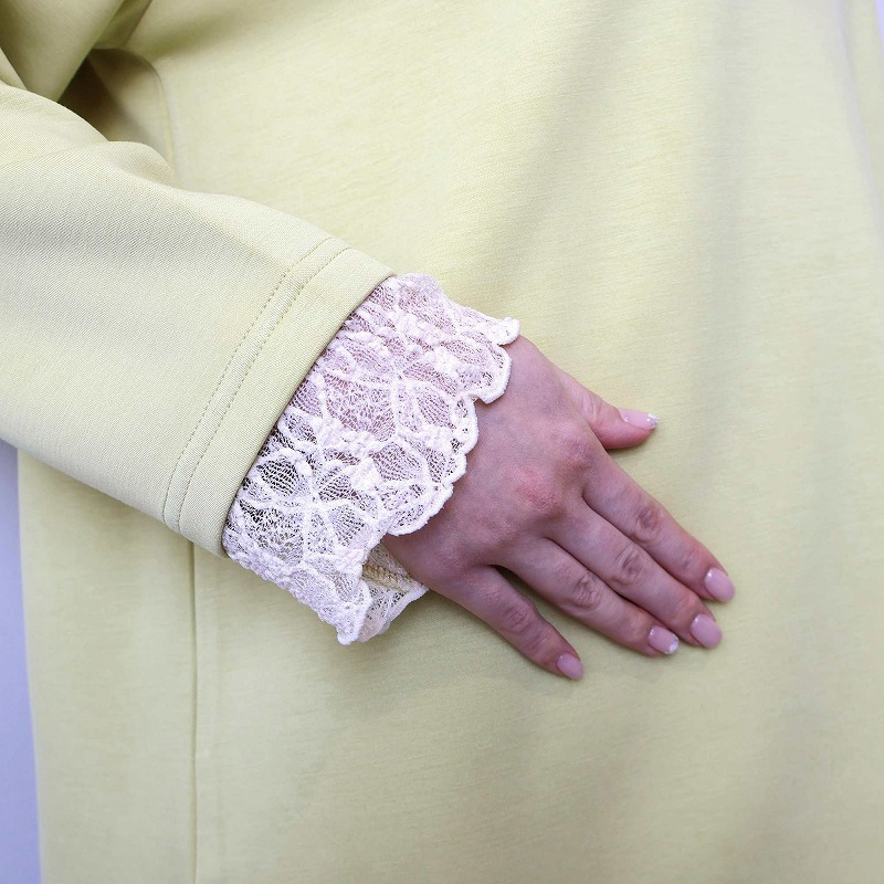 ふわもちニットレースレイヤードライクプルオーバーLL/3L/4L/5L MB mint breezeミントブリーズ15