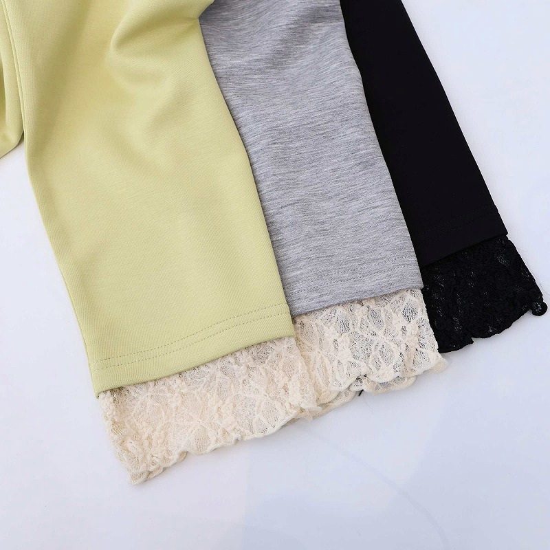 ふわもちニットレースレイヤードライクプルオーバーLL/3L/4L/5L MB mint breezeミントブリーズ16