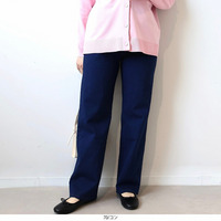 ストレッチデニムストレートパンツ LL/3L/4L/5L MB mint breezeミントブリーズ