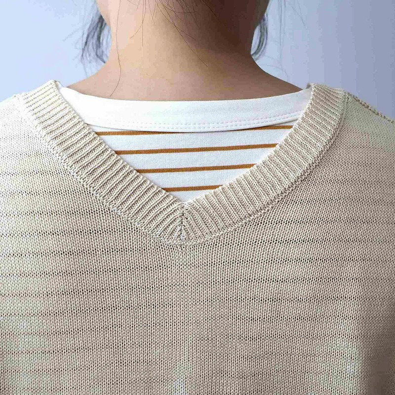 リネンライク2WAYニットベスト LL/3L/4L/5L MB mint breezeミントブリーズ16