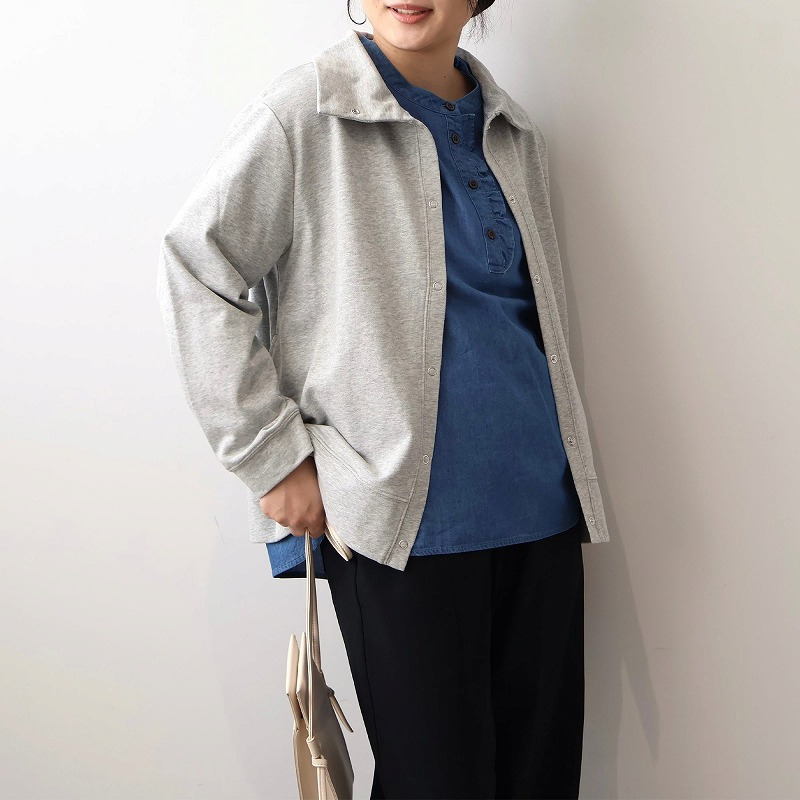 ソフト裏毛 スタンドカラー ブルゾン LL/3L/4L/5L MB mint breezeミントブリーズ4