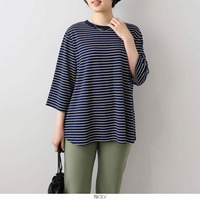 ライトポンチ 7分袖 ラウンドヘム カットソー LL/3L/4L/5L MB mint breezeミントブリーズ