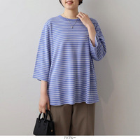 ライトポンチ 7分袖 ラウンドヘム カットソー LL/3L/4L/5L MB mint breezeミントブリーズ