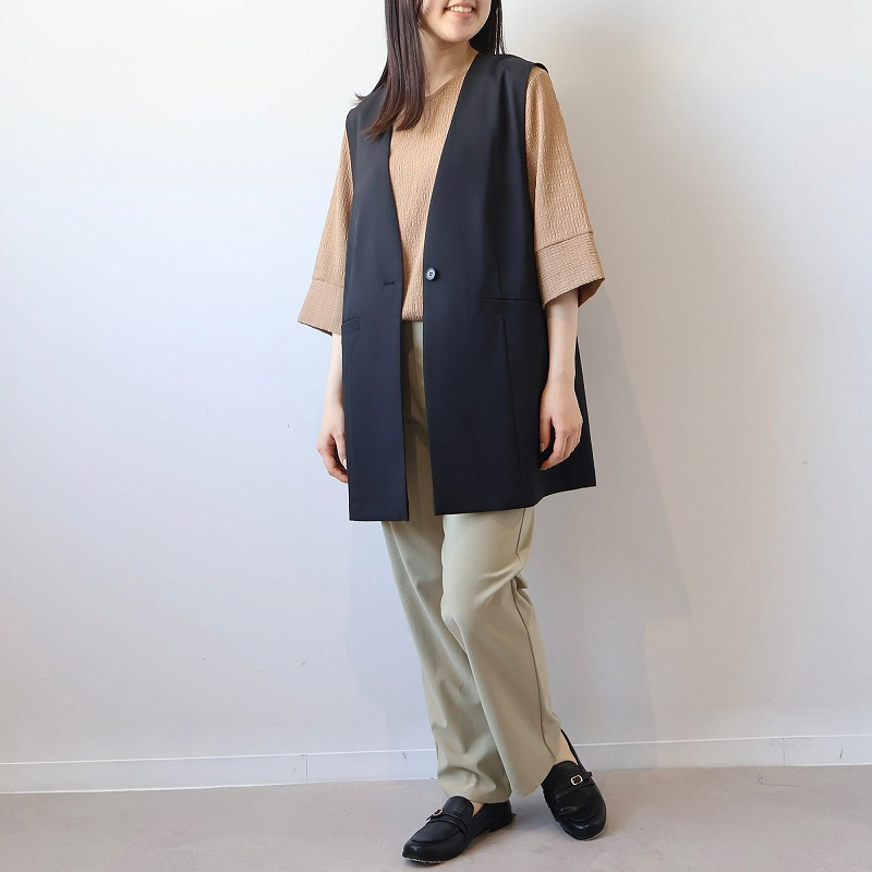 【WEB/一部店舗限定】Vネック バックギャザーカットソー LL/3L/4L/5L/6L MB mint breezeミントブリーズ11