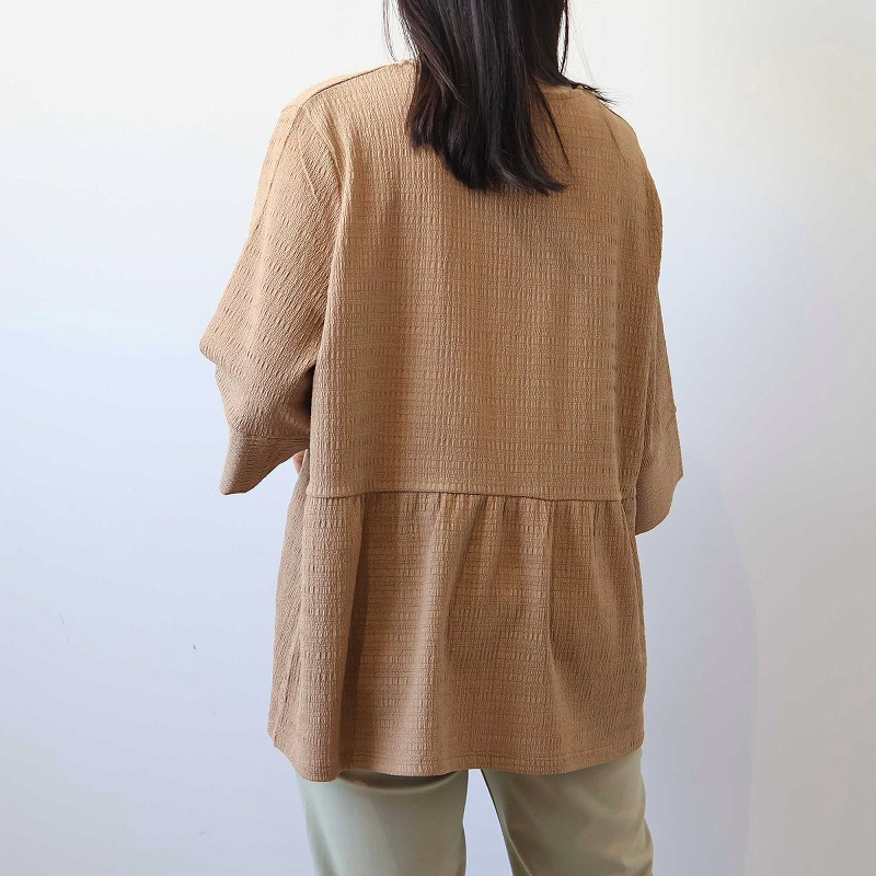 【WEB/一部店舗限定】Vネック バックギャザーカットソー LL/3L/4L/5L/6L MB mint breezeミントブリーズ13