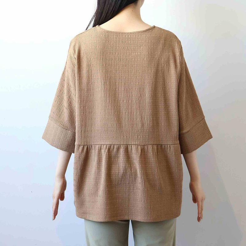 【WEB/一部店舗限定】Vネック バックギャザーカットソー LL/3L/4L/5L/6L MB mint breezeミントブリーズ16