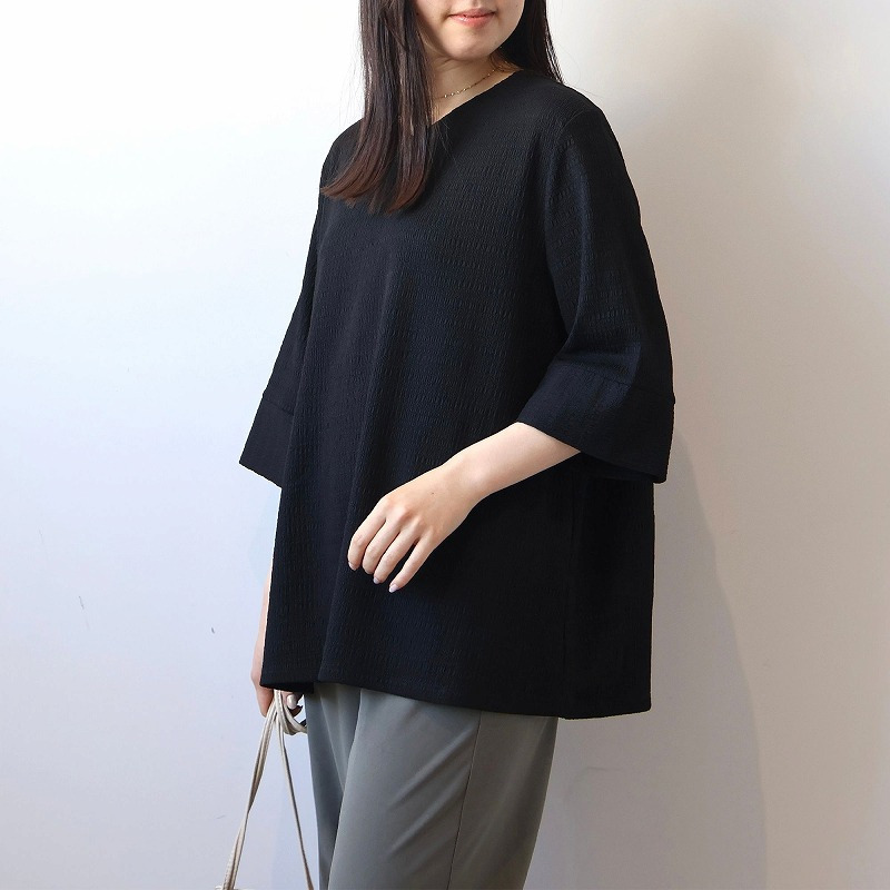 【WEB/一部店舗限定】Vネック バックギャザーカットソー LL/3L/4L/5L/6L MB mint breezeミントブリーズ5