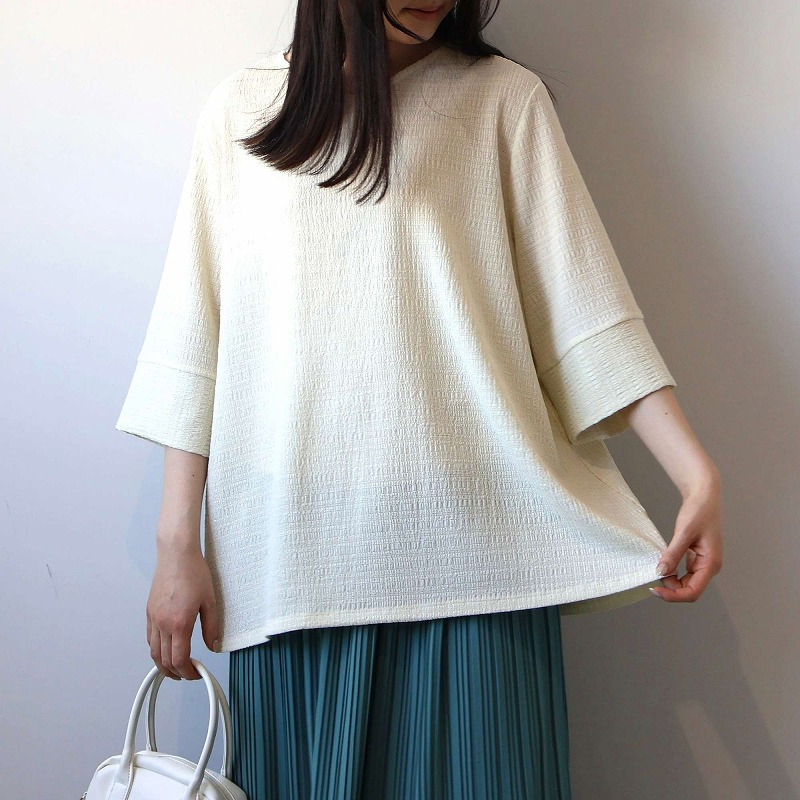 【WEB/一部店舗限定】Vネック バックギャザーカットソー LL/3L/4L/5L/6L MB mint breezeミントブリーズ9