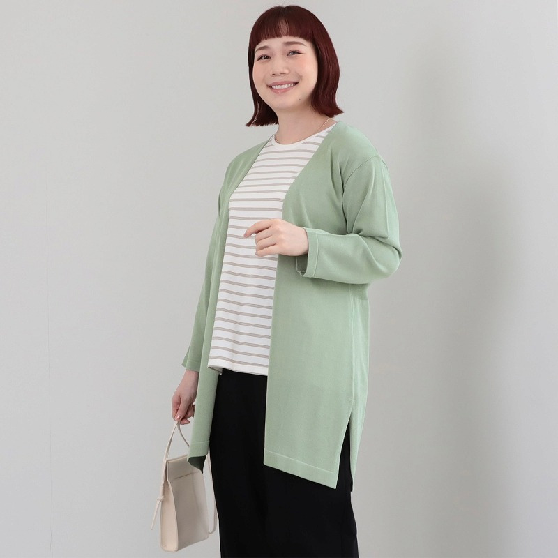 【UVカット/接触冷感】ロングカーディガン LL/3L/4L/5L/6L MB mint breezeミントブリーズ【WEB/一部店舗限定】10