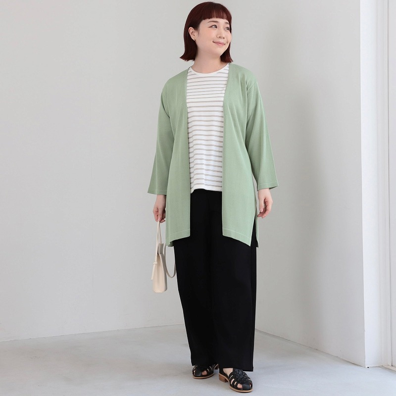 【UVカット/接触冷感】ロングカーディガン LL/3L/4L/5L/6L MB mint breezeミントブリーズ【WEB/一部店舗限定】8