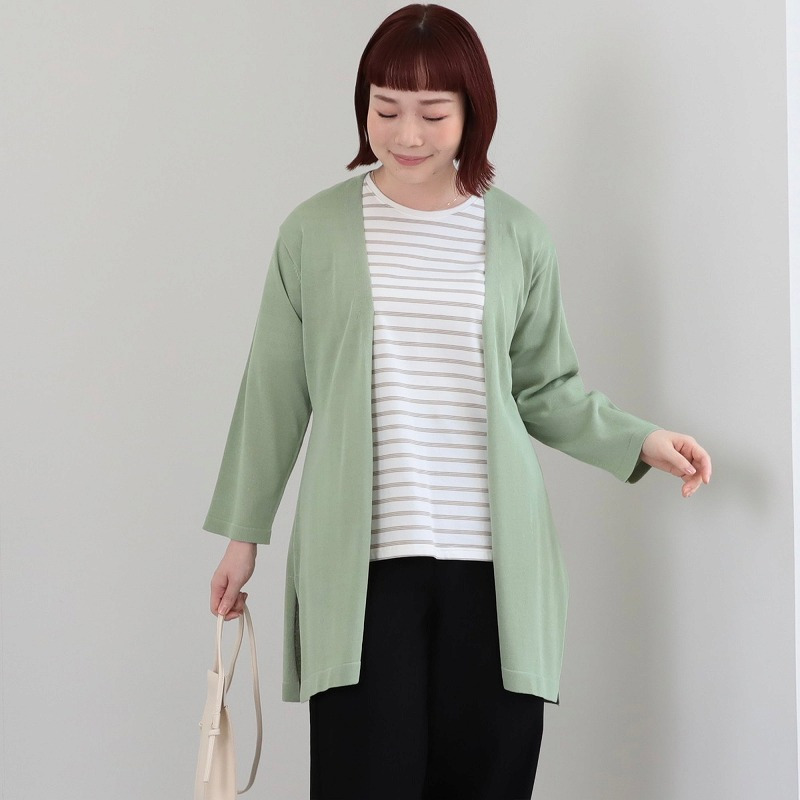 【UVカット/接触冷感】ロングカーディガン LL/3L/4L/5L/6L MB mint breezeミントブリーズ【WEB/一部店舗限定】9