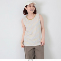 【接触冷感】ラメパイピング使いタンクトップ