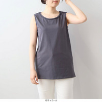 【接触冷感】ラメパイピング使いタンクトップ