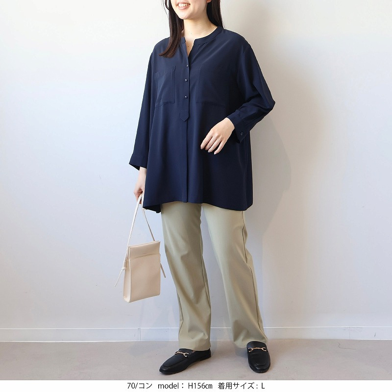 バンドカラーWポケットシャツ10